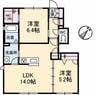 シャーメゾン デ トム 2LDKの間取り