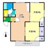 ハイツ北小松 2 2LDKの間取り