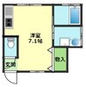 コーポ164 1Rの間取り