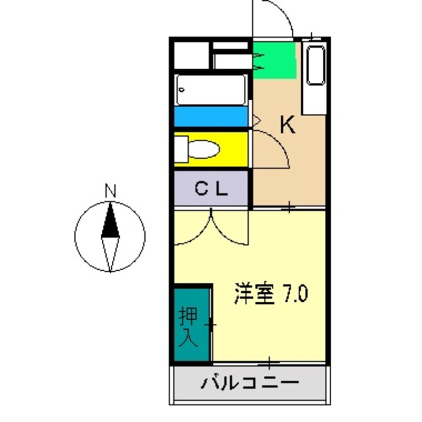 間取図 コーポ筆山