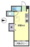 フェリオ澤田 1Rの間取り