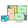 ブルーアイランド 2DKの間取り