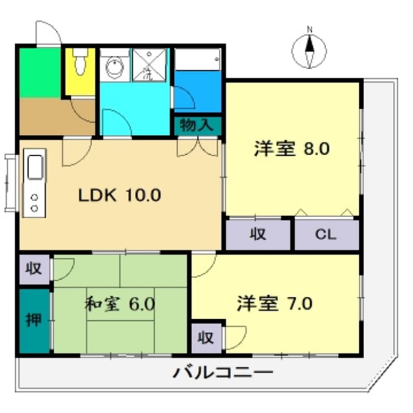 間取図 リッツハウス城北