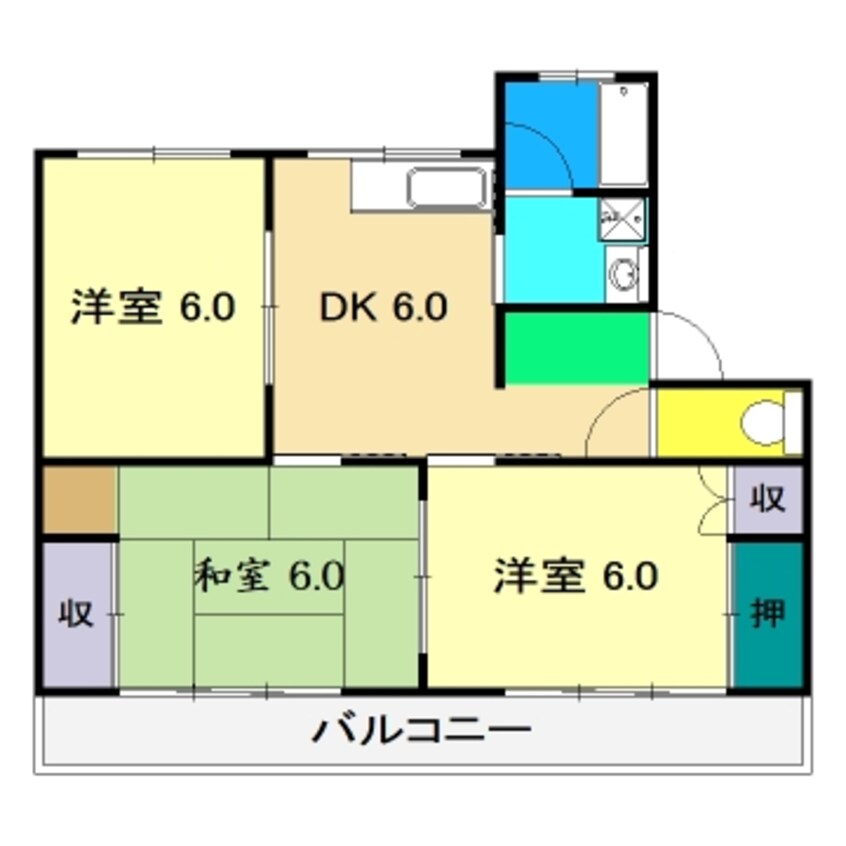 間取図 クレールイワタ