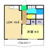 マリベールFK二葉 1LDKの間取り