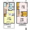ルリ 2LDKの間取り