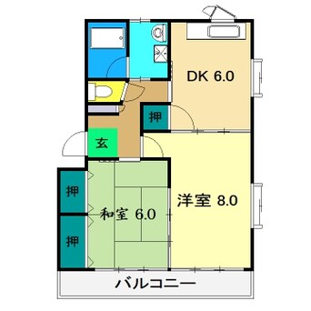 間取図 アネックスアスカ C棟