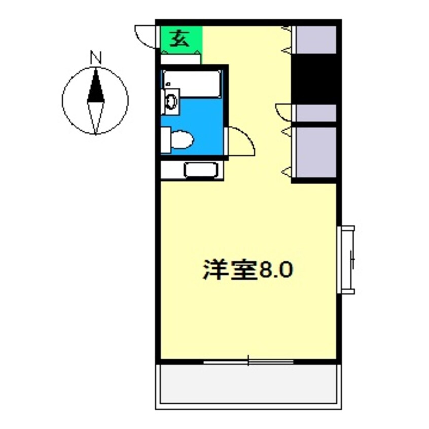 間取図 高知市電ごめん線・伊野線/知寄町三丁目駅 徒歩2分 6階 築33年