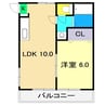 島田ハイツ(神田) 1LDKの間取り