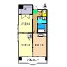 Clare Fujimoto 南棟 2DKの間取り