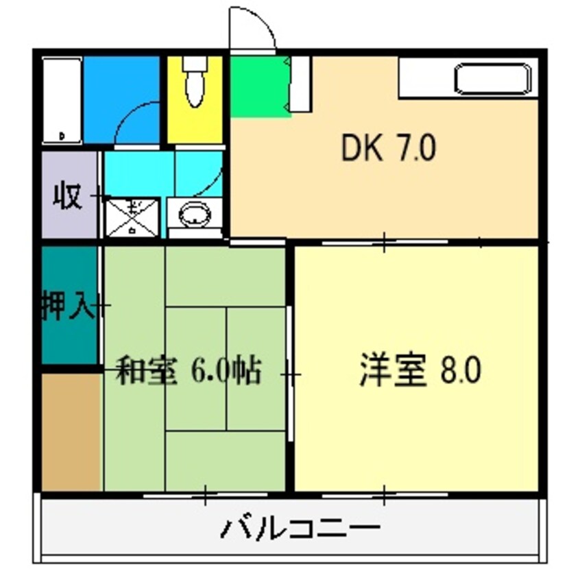 間取図 リバーサイドコーポ