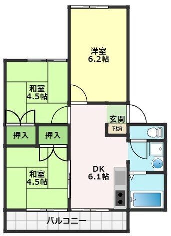 間取図 ハイツ暁 Ⅱ