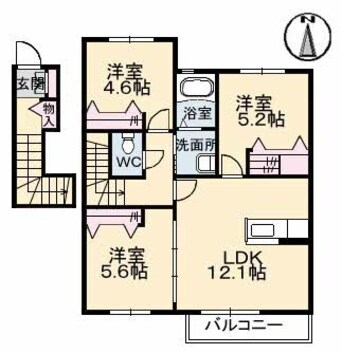 間取図 シャーメゾン・ル・プレ A棟