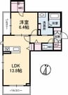 グランベレオ鷹匠 1LDKの間取り