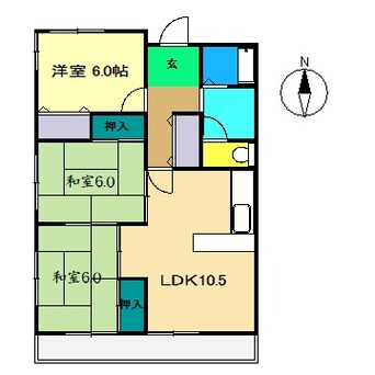 間取図 ハイム24咥内