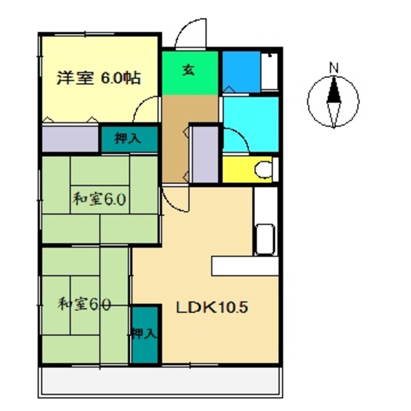 間取図 ハイム24咥内