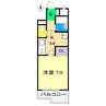 グランコート鷹匠町 1Kの間取り