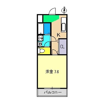 間取図 高知市電ごめん線・伊野線/舟戸駅 徒歩2分 3階 築24年
