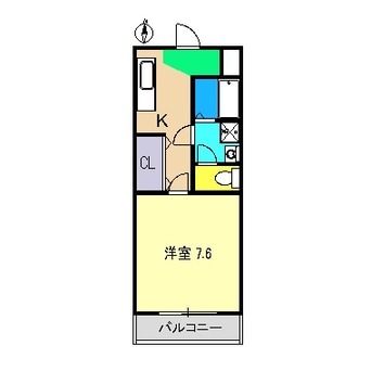 間取図 高知市電ごめん線・伊野線/舟戸駅 徒歩2分 2階 築24年