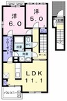 アルバ・グランデ　Ⅰ 2LDKの間取り