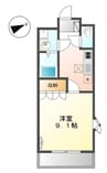 トランキーロ 1Kの間取り