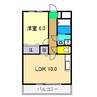 マリベールAOYAGI 1LDKの間取り