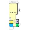 リヴィエラ梅ノ辻 1Rの間取り