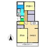 ヴィラナリー高知 3号棟 2DKの間取り