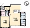 ベレオガーデンズHATA 1LDKの間取り