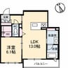ベレオガーデンズHATA 1LDKの間取り