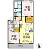 Ｖillas 中屋式Ⅱ 2LDKの間取り