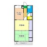 北村第2マンション 2DKの間取り