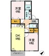 ウィルモア観月坂 B棟 2DKの間取り