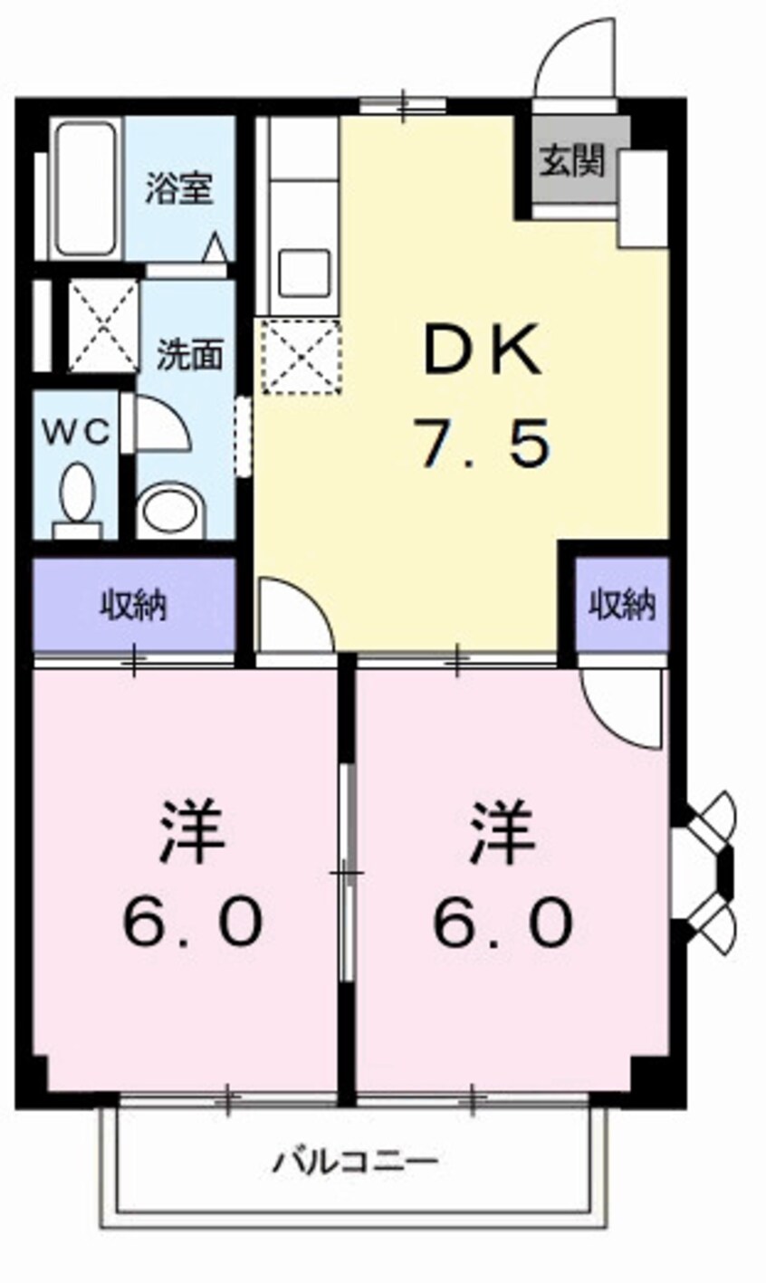 間取図 グランデ－ル　一本松