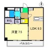 グラシアス 1LDKの間取り