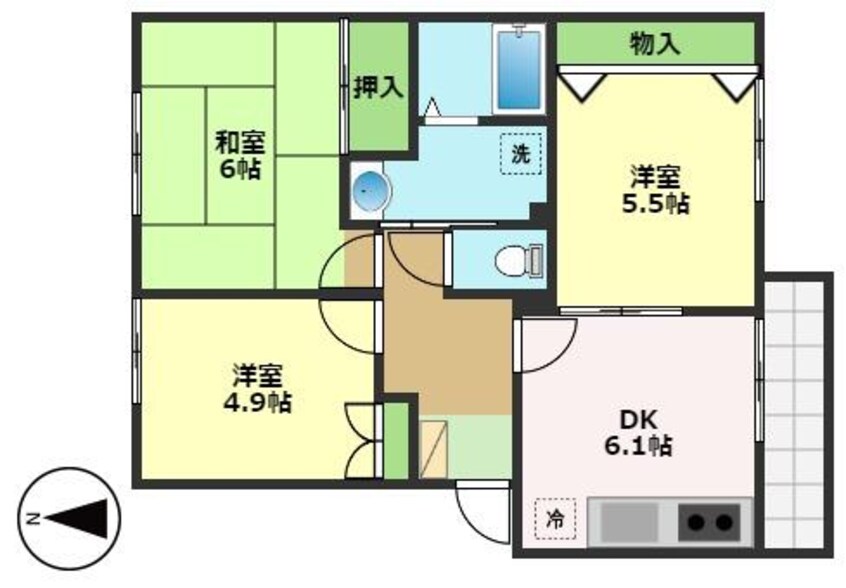 間取図 フォレスト蜂の巣Ⅰ