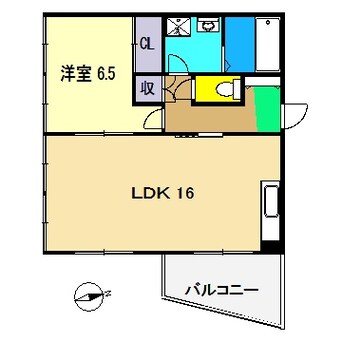 間取図 高知市電駅前線・桟橋線/桟橋通五丁目駅 徒歩69分 2階 築25年