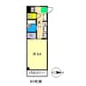 E-CASA入明 1Kの間取り