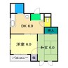 パールハウス 2DKの間取り