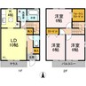 リビングタウン万々 B棟 3LDKの間取り