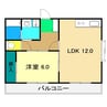 レッドハット Ⅱ 1LDKの間取り