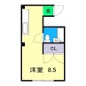 こーぽはりまや 1Rの間取り