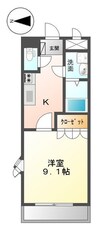 モンシェリカメリア 1Kの間取り