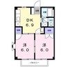 コーポアジュレ 2DKの間取り