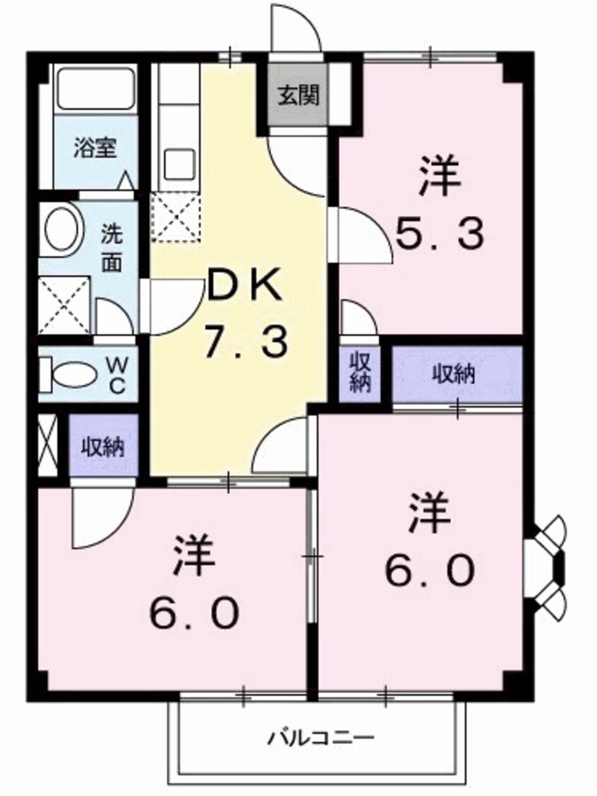 間取図 コモドハイツＢ