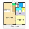 グランビュー 1LDKの間取り
