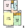 エスポアール翠 A棟 2LDKの間取り
