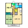 クレセントタカハシ 2LDKの間取り