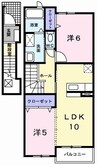 エアリー枝川 2LDKの間取り