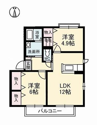 間取図 ラ・ベルターナⅢ A棟